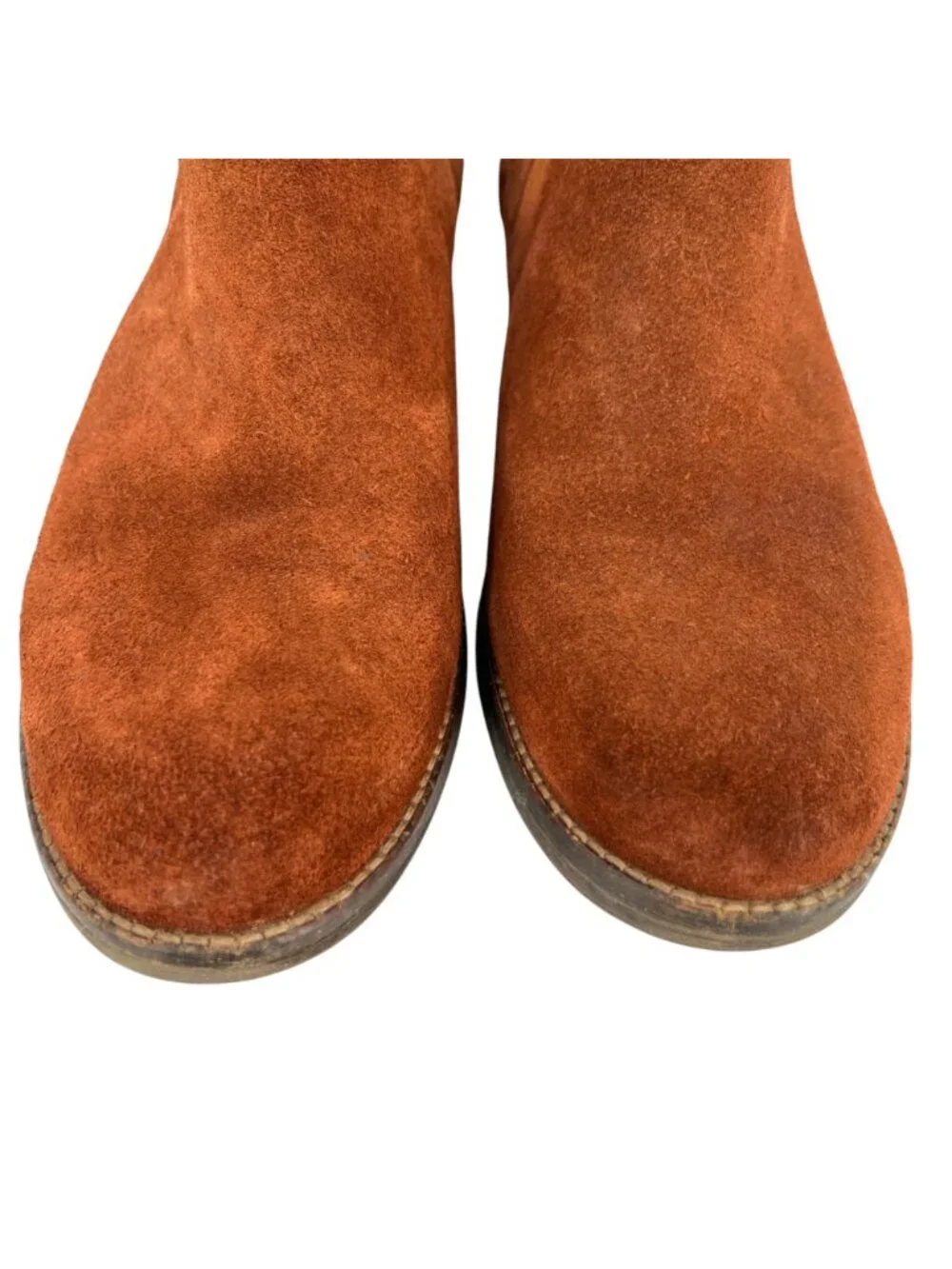 Clarks Demi Beat Rust Brown Suede Chelsea Ankle Boots Size 10